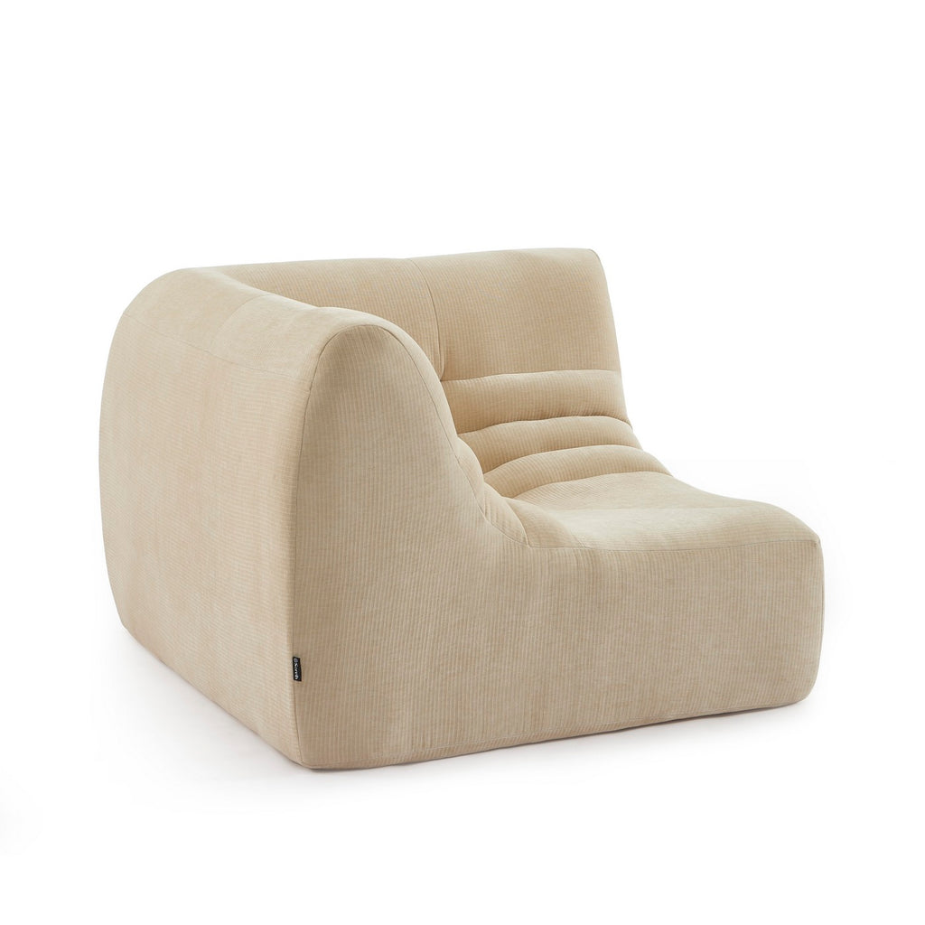 Janis - Butaca Rinconera Modular - Terciopelo - Beige