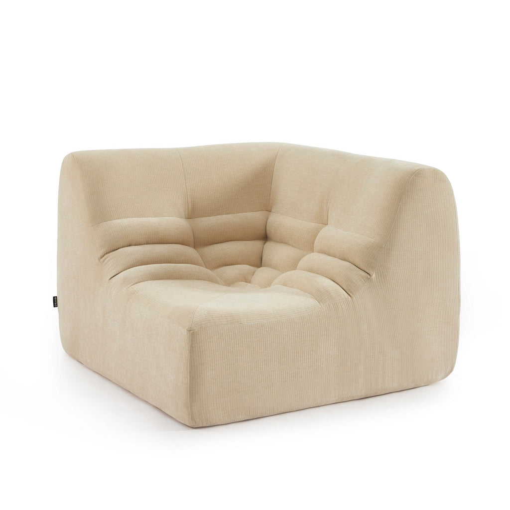 Janis - Butaca Rinconera Modular - Terciopelo - Beige