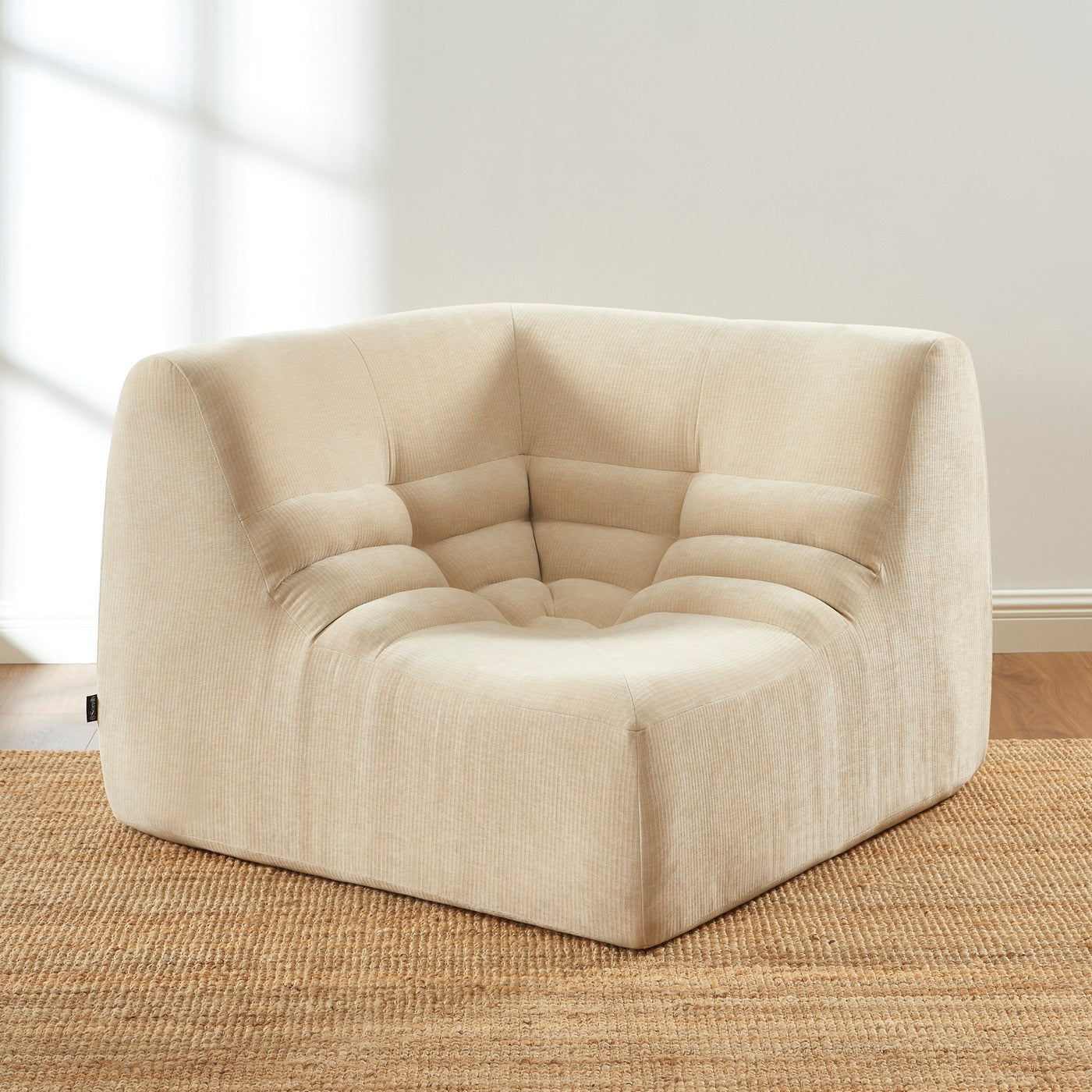 Janis - Butaca Rinconera Modular - Terciopelo - Beige
