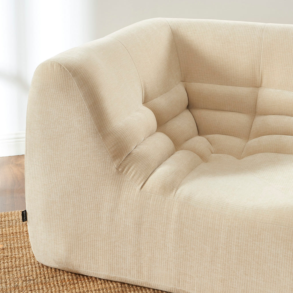 Janis - Butaca Rinconera Modular - Terciopelo - Beige