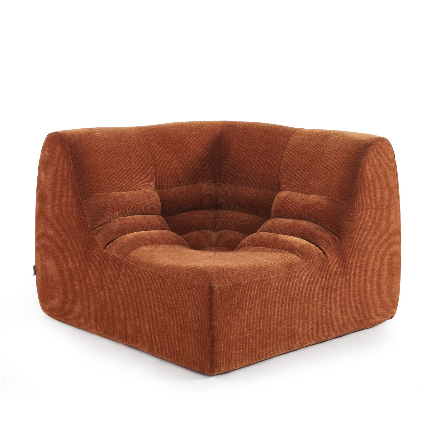Janis - Modular Corner Armchair - Velvet - Terracotta