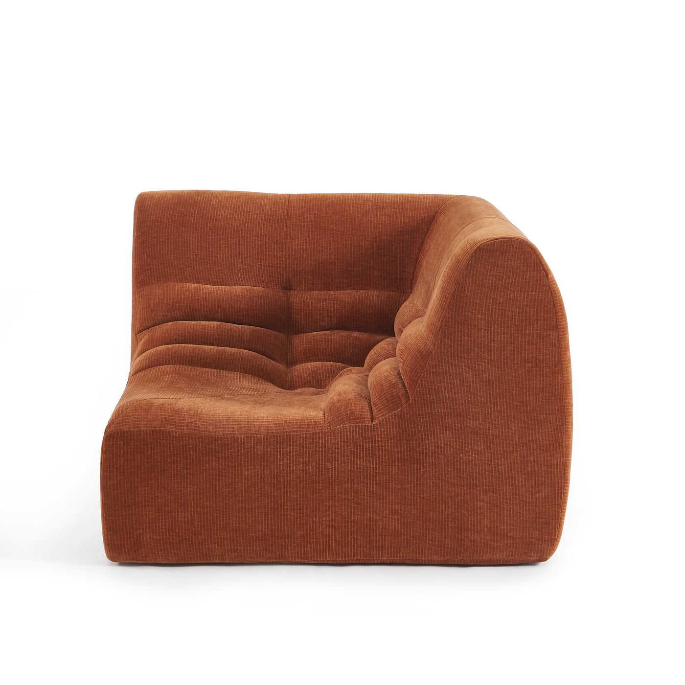 Janis - Modular Corner Armchair - Velvet - Terracotta