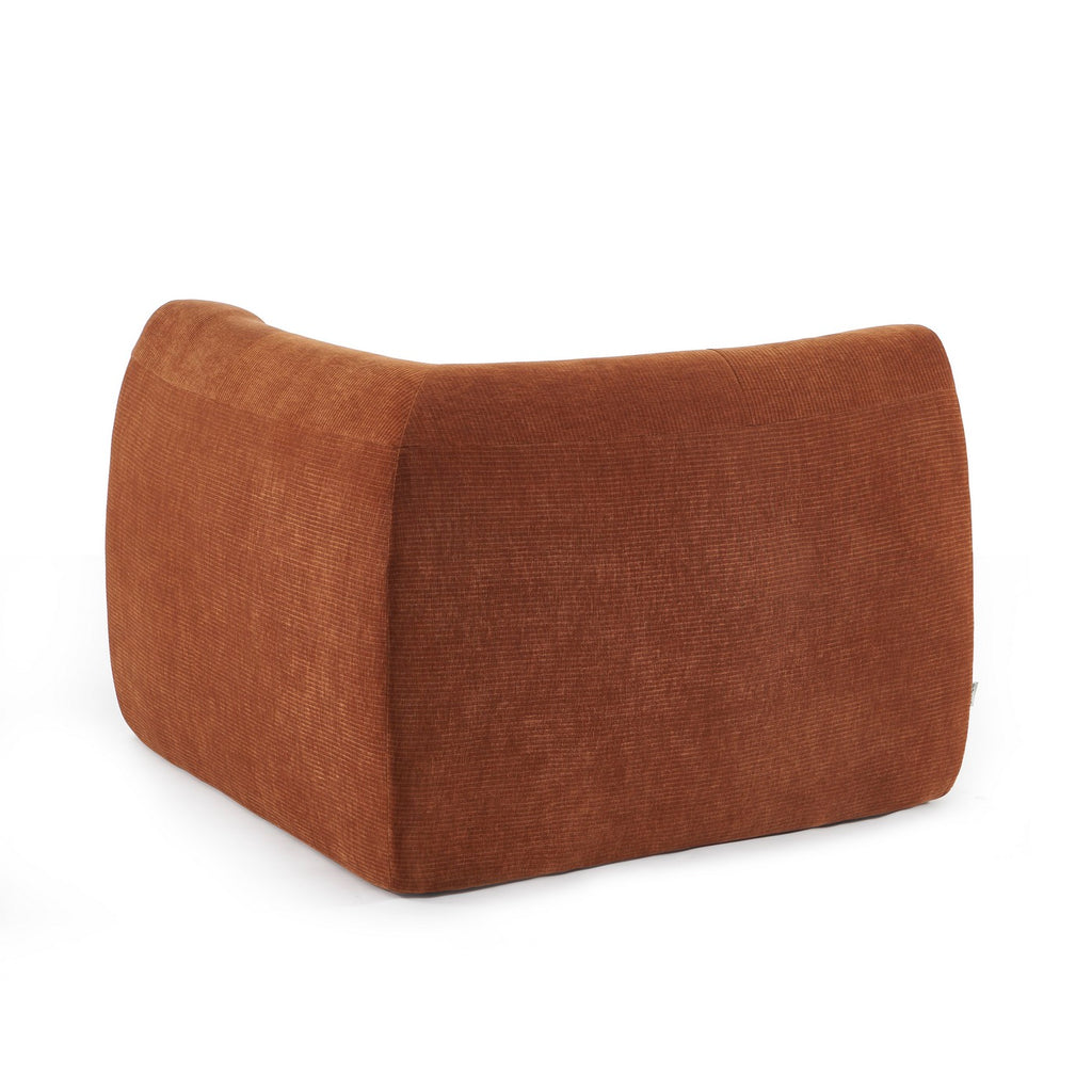 Janis - Modular Corner Armchair - Velvet - Terracotta