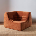 Janis - Modular Corner Armchair - Velvet - Terracotta