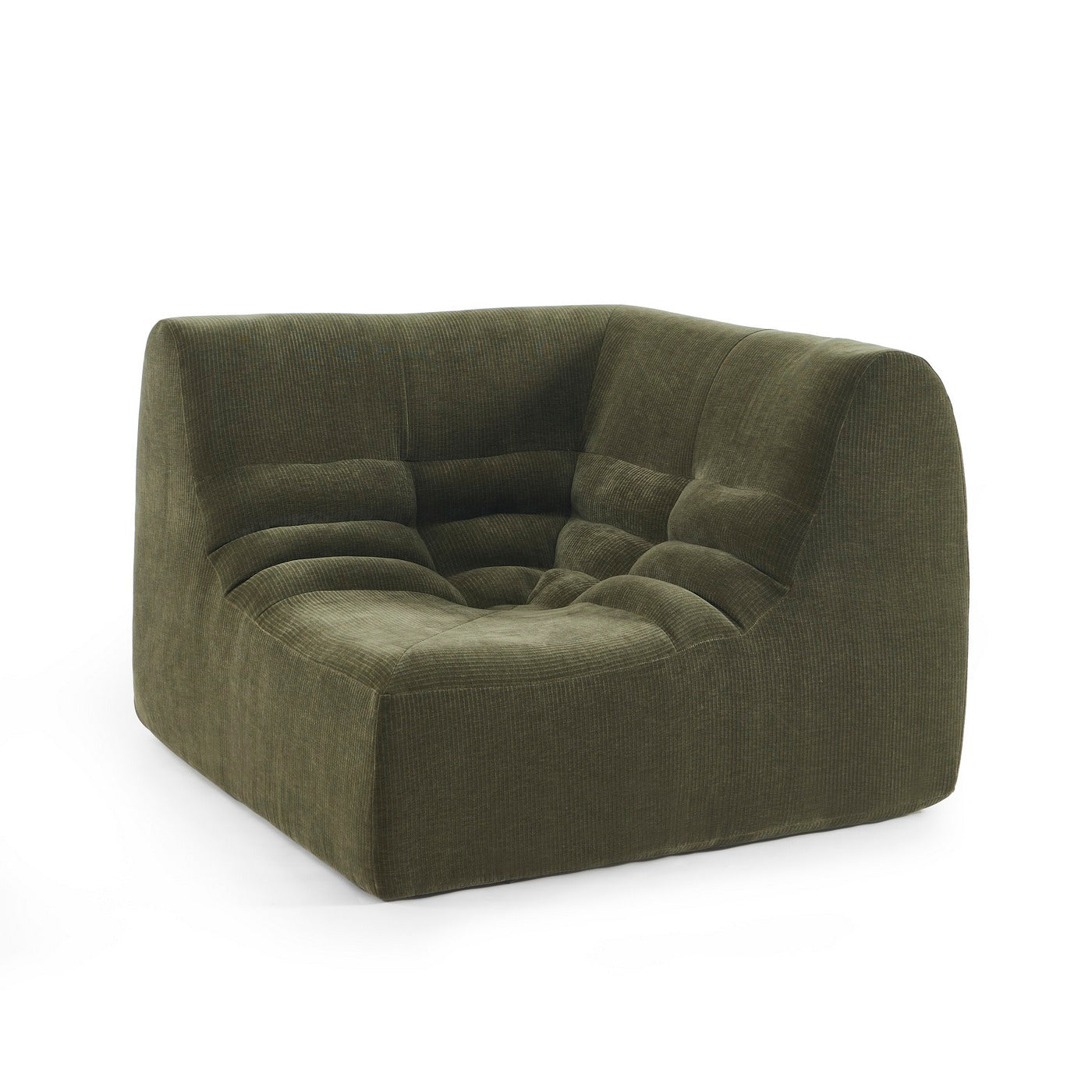 Janis - Modular Corner Armchair - Velvet - Green