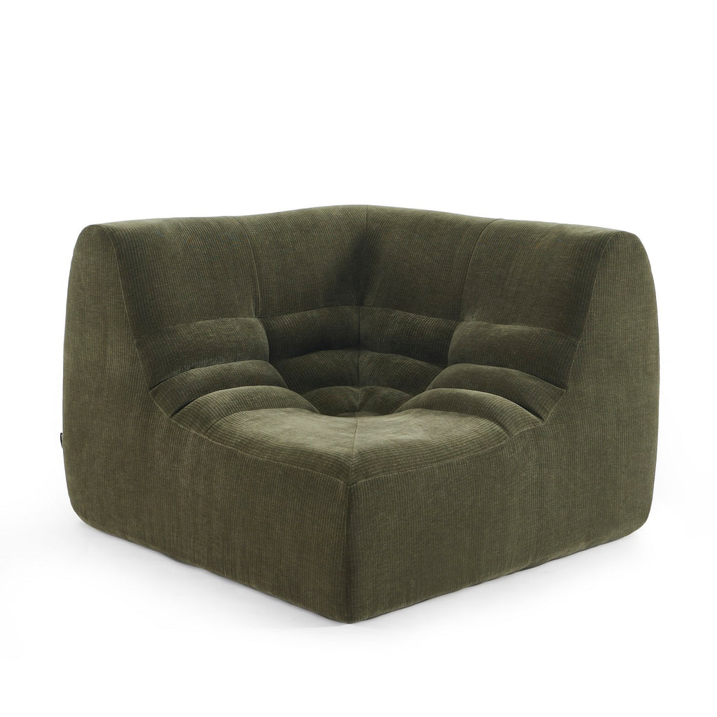 Janis - Modular Corner Armchair - Velvet - Green
