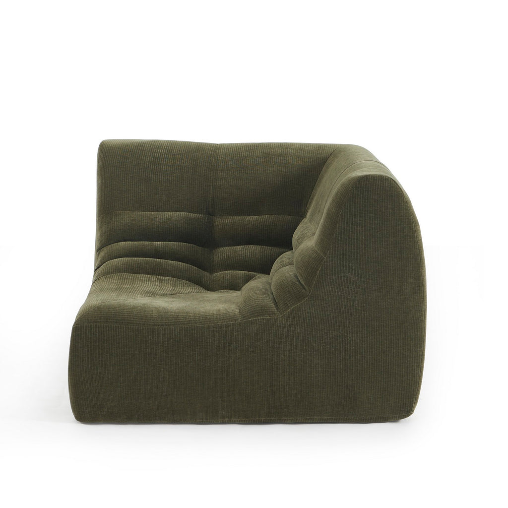 Janis - Modular Corner Armchair - Velvet - Green