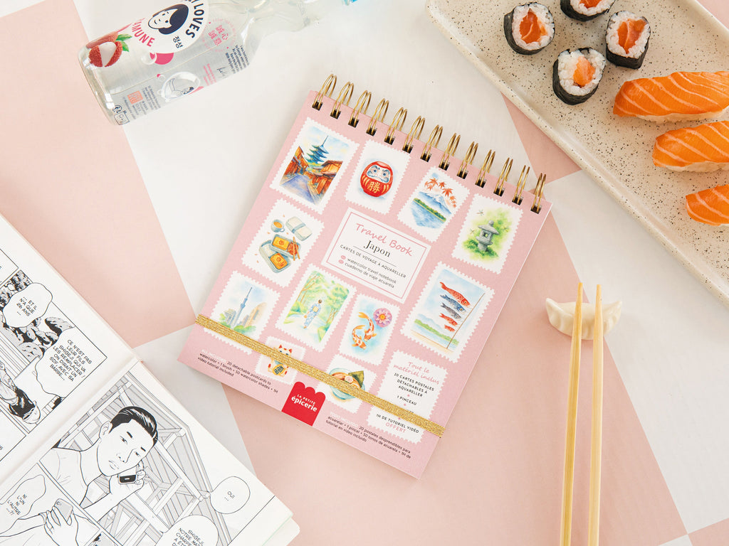 Travel Book - Watercolor Notebook - Japan Theme