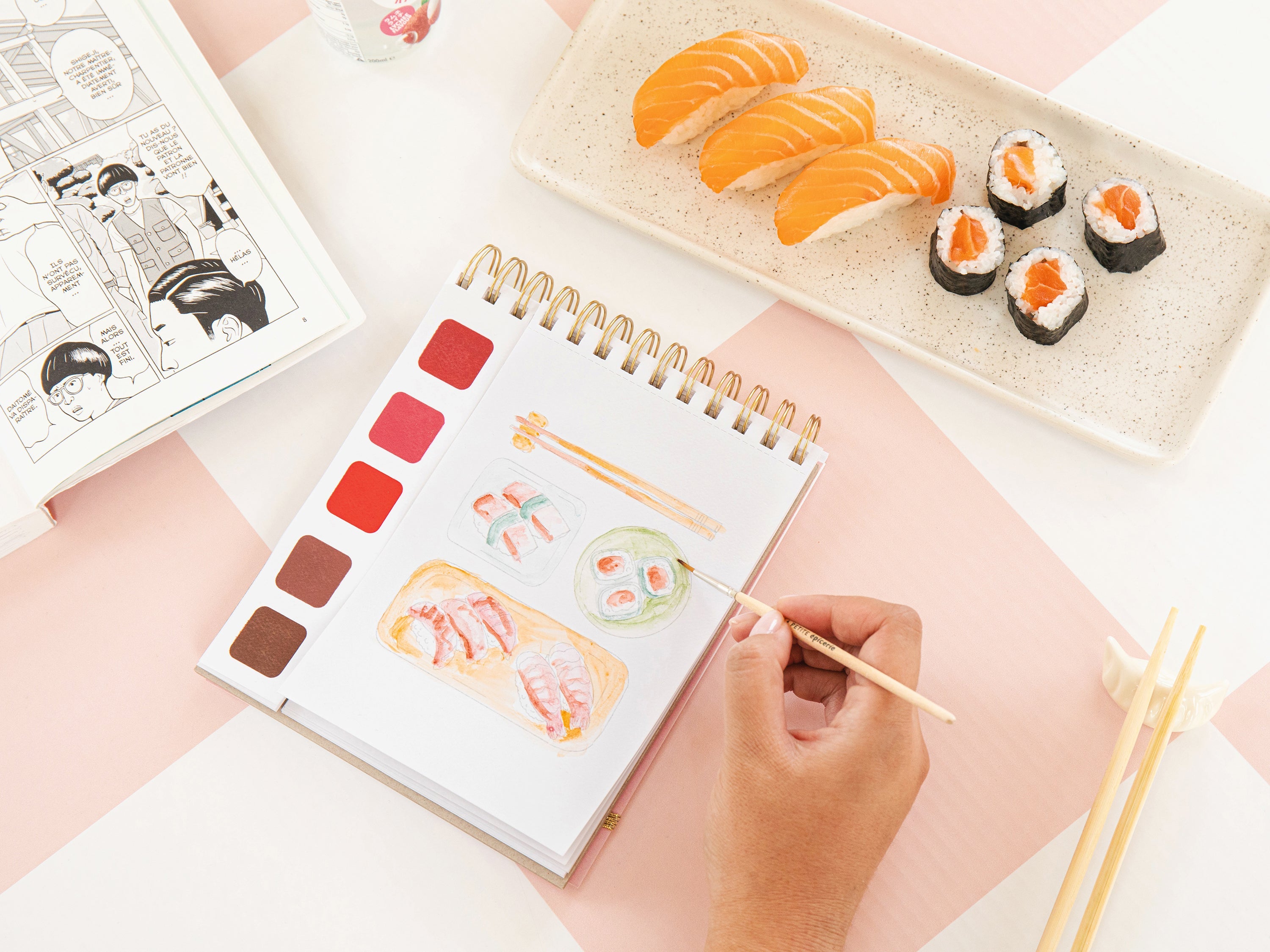 Travel Book - Watercolor Notebook - Japan Theme