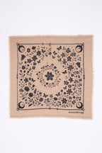BANDANA/JARDIN DE MINUIT/ECOLAND/BLACK-M-54*54CM