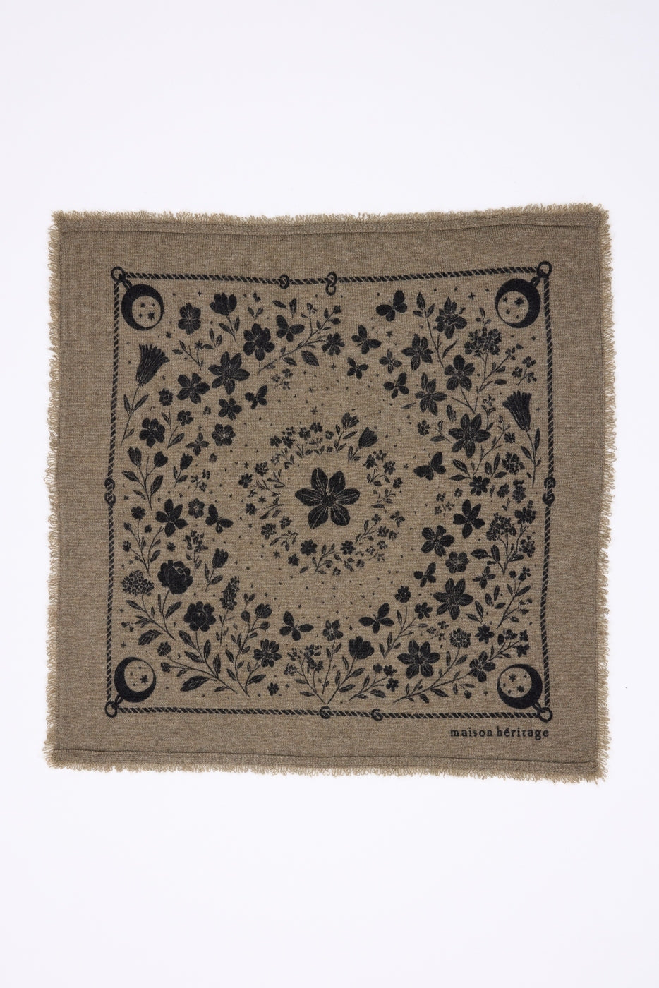 Mała Bandana Jardin De Minuit - Zielony Khaki Czarny - Dziecięca