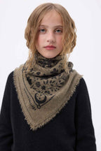 Mała Bandana Jardin De Minuit - Zielony Khaki Czarny - Dziecięca