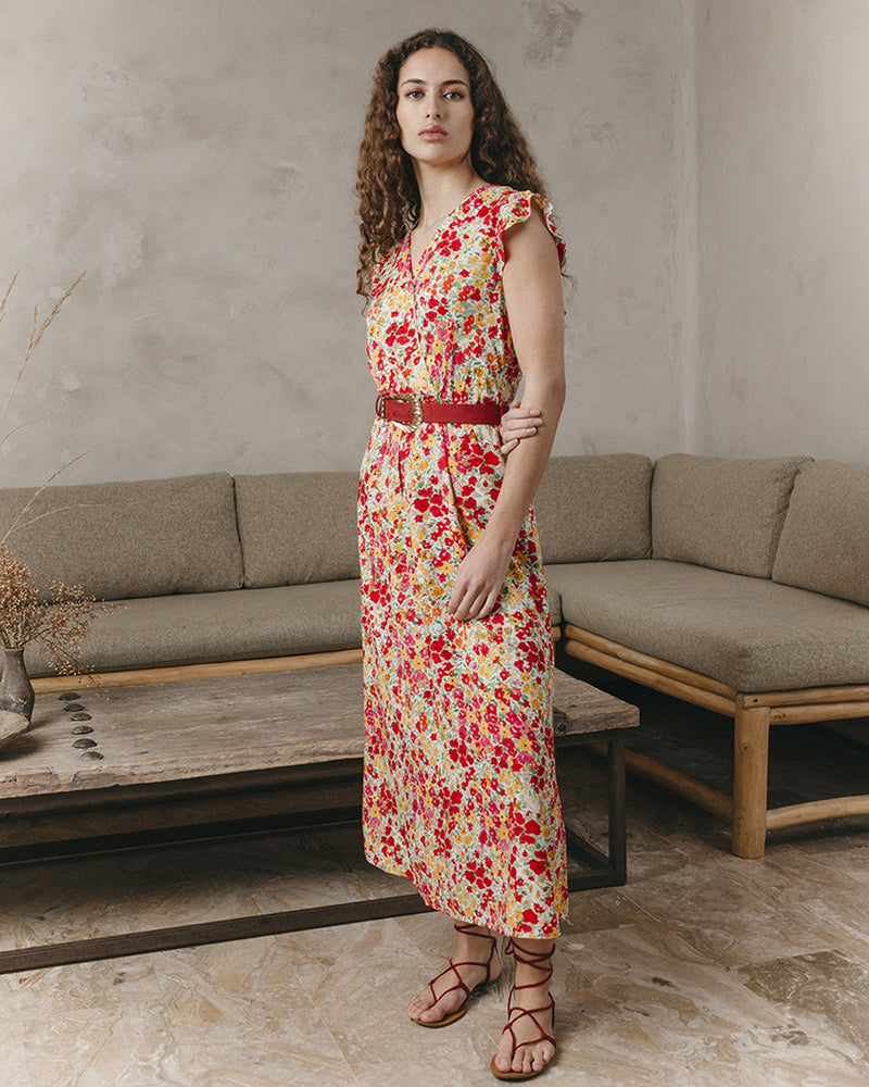 Robe Longue Jasmine Rouge