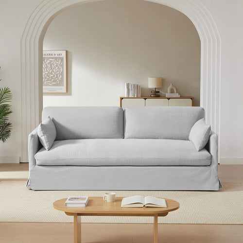 Canapé Droit Fixe - Jatoba - 3 Places - Tissu - Gris