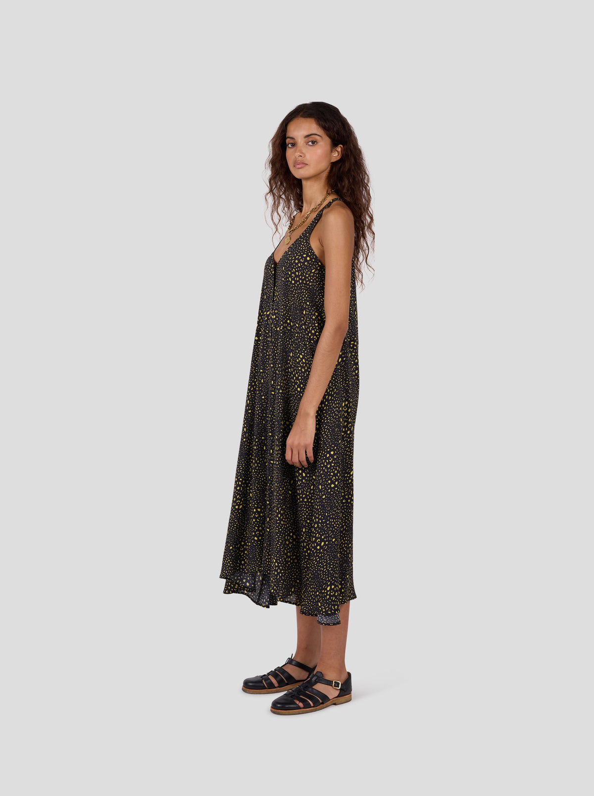 Robe Java À Imprimé Léopard Noir