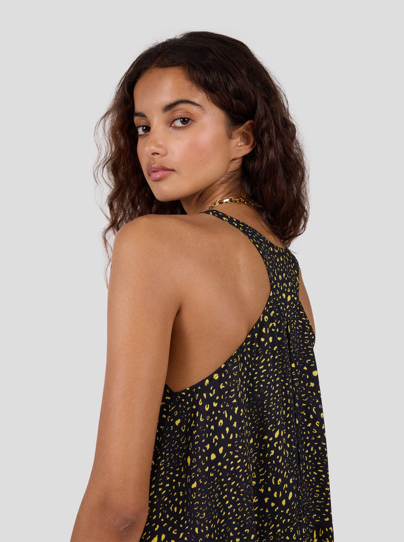 Robe Java À Imprimé Léopard Noir