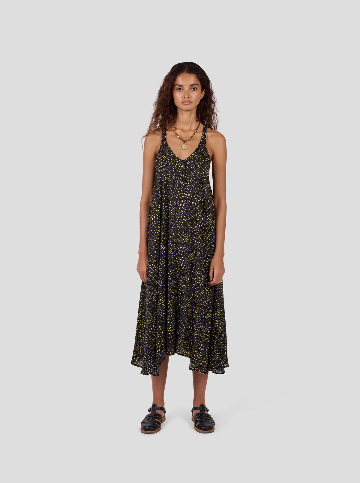 Robe Java À Imprimé Léopard Noir