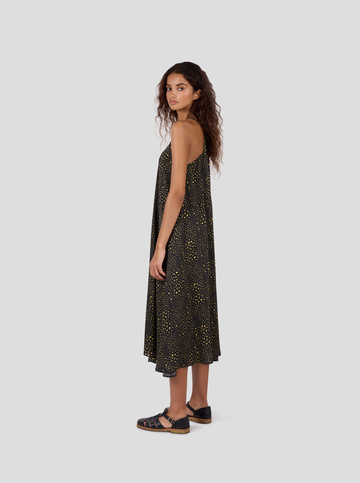 Robe Java À Imprimé Léopard Noir