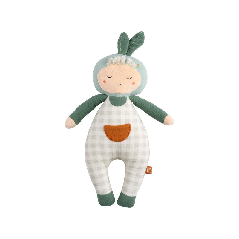 Doudou Jardinier En Coton Vert Tilleul