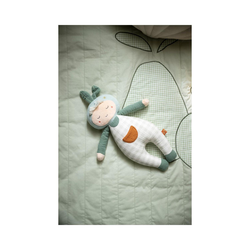 Doudou Jardinier En Coton Vert Tilleul