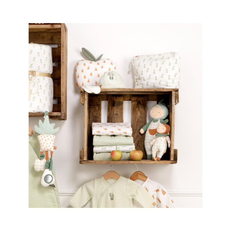 Doudou Jardinier En Coton Vert Tilleul