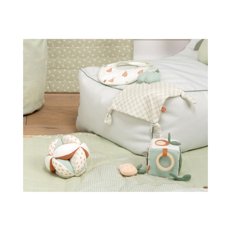 Doudou Mouchoir Pomme En Coton Vert