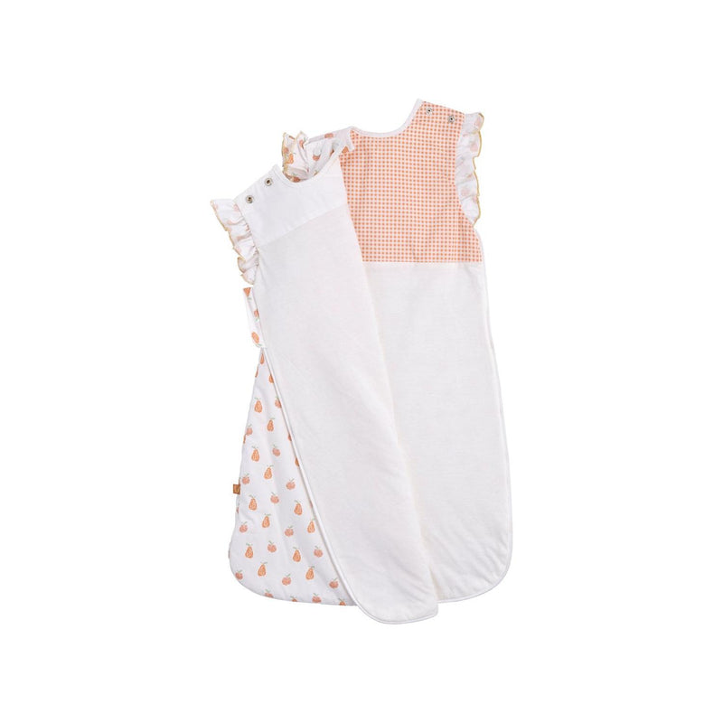 Gigoteuse Ouatinée À Volants 0/6 Mois En Coton Blanc