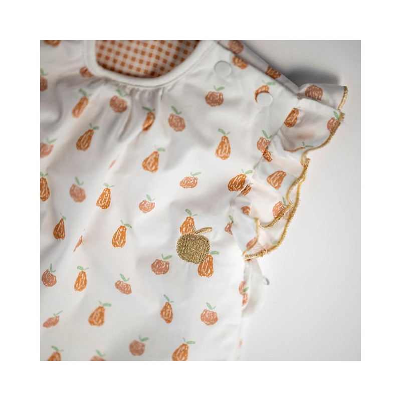 Gigoteuse Ouatinée À Volants 0/6 Mois En Coton Blanc