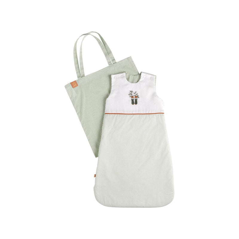 Gigoteuse Ouatinée 0/6 Mois En Lin Vert - Vert