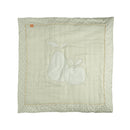 Grand Tapis 100X100 Cm En Lin Vert Tilleul