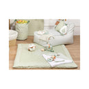 Grand Tapis 100X100 Cm En Lin Vert Tilleul