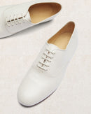 Richelieu - Empeigne Unie Jeanne - Cuir Blanc - Semelle Cuir - Femme