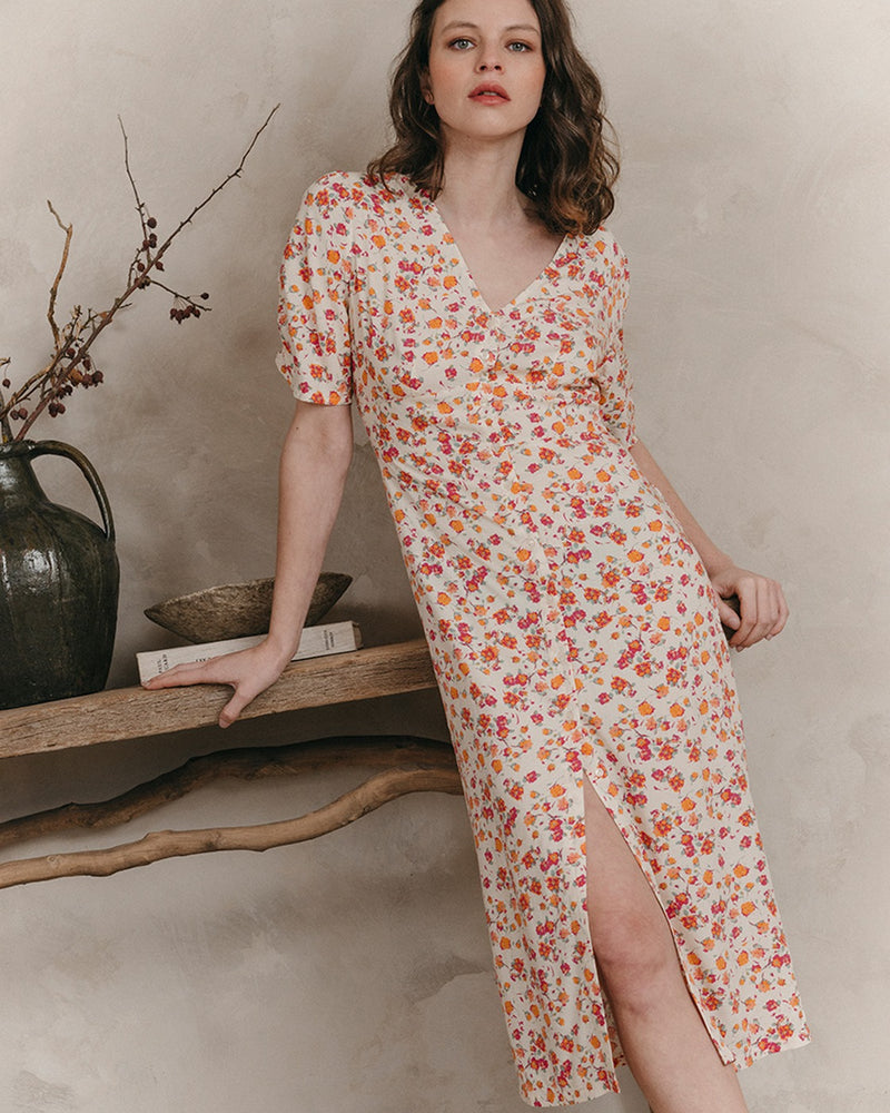 Robe Mi-Longue Jemmapes Beige