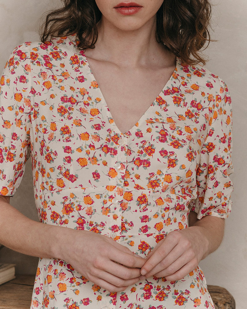 Robe Mi-Longue Jemmapes Beige