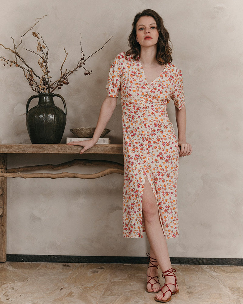 Robe Mi-Longue Jemmapes Beige