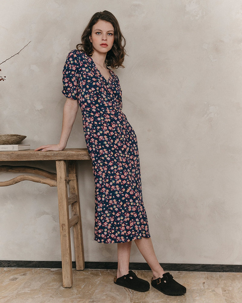 Robe Mi-Longue Jemmapes Marine