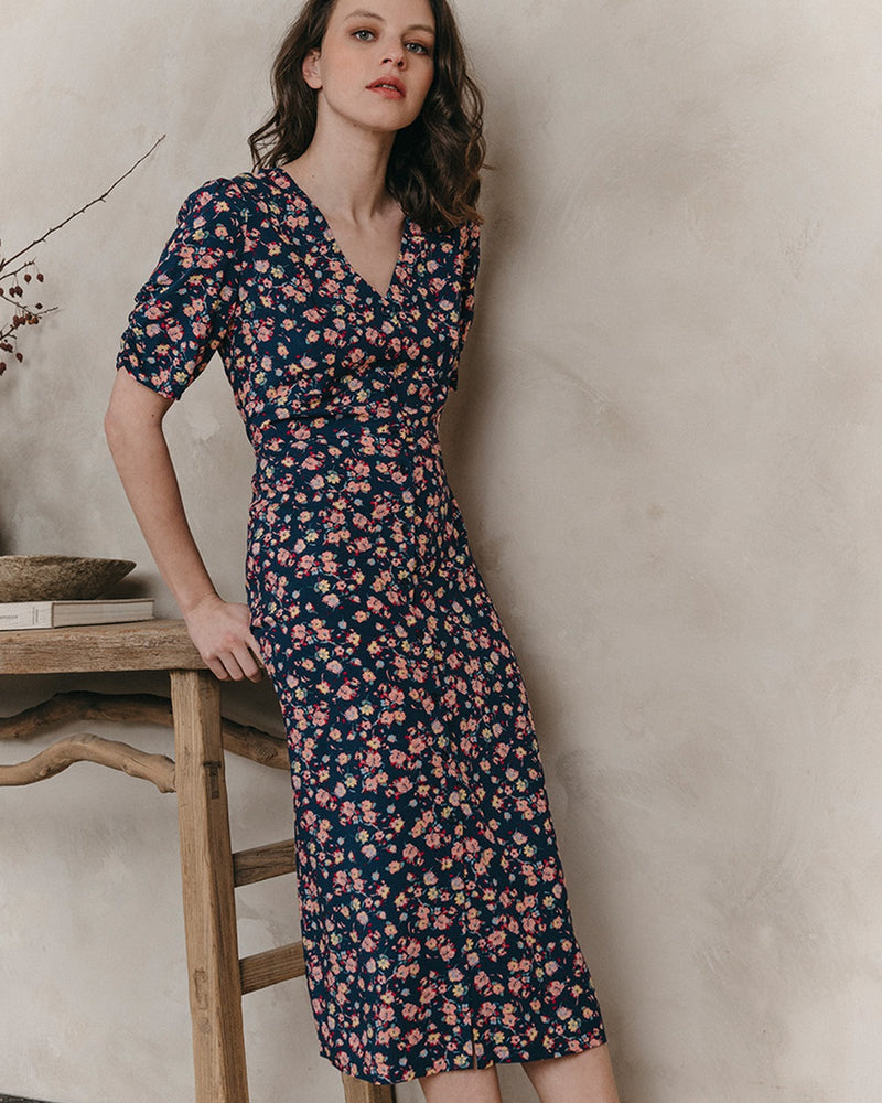 Robe Mi-Longue Jemmapes Marine