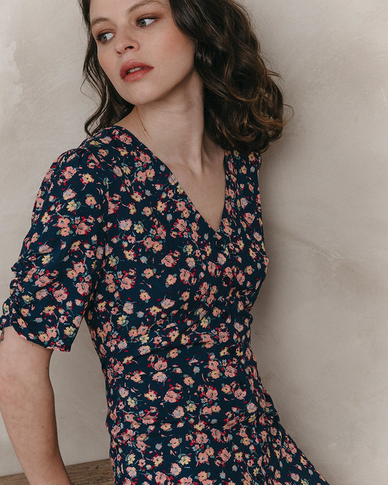 Robe Mi-Longue Jemmapes Marine