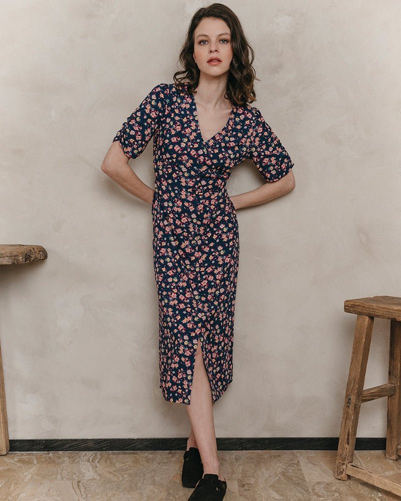 Robe Mi-Longue Jemmapes Marine