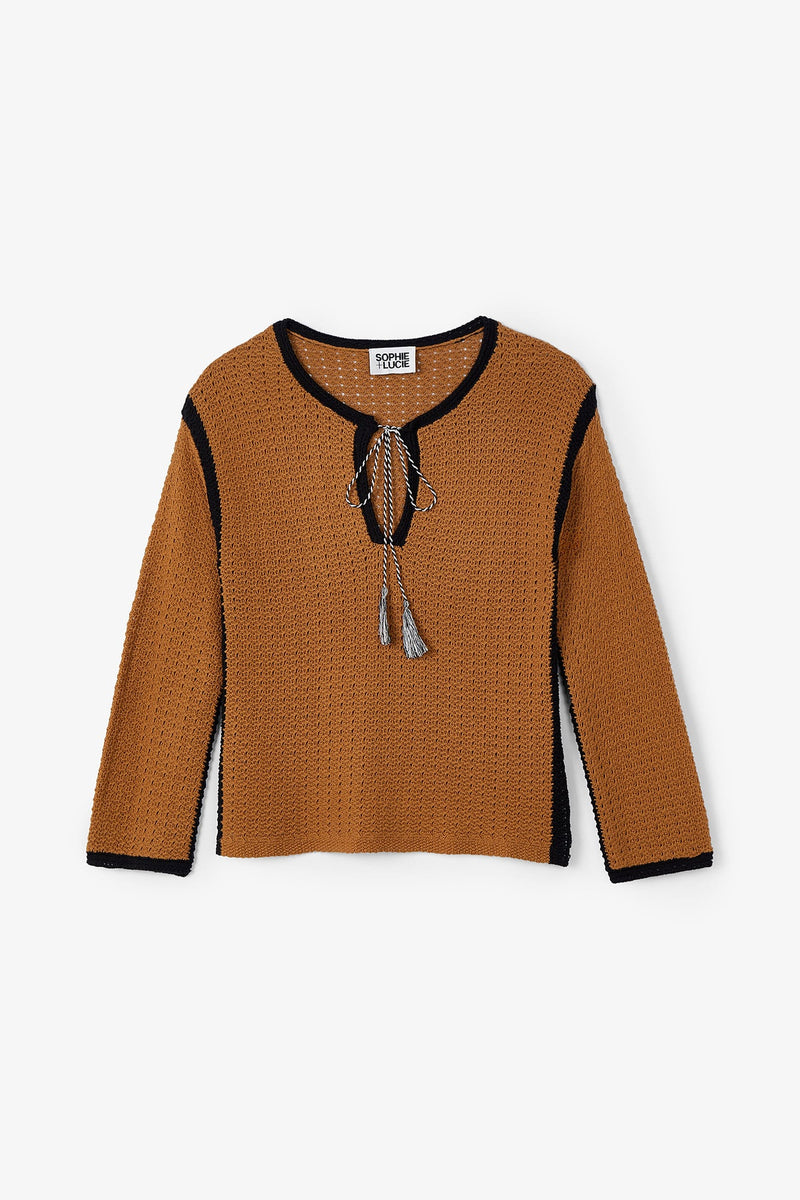 Pull Ibiza Maille Caramel