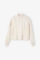 Pull Torsades Maille Écru