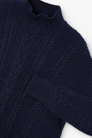 Pull Torsades Maille Marine