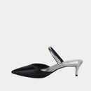 Escarpins Michael Kors Jessa Flex Mule Kitten - Cuir/Métallisé Noir/Argent