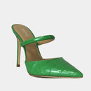 Escarpins Michael Kors Jessa Mule Pump - Cuir Croco Vert
