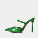 Escarpins Michael Kors Jessa Mule Pump - Cuir Croco Vert