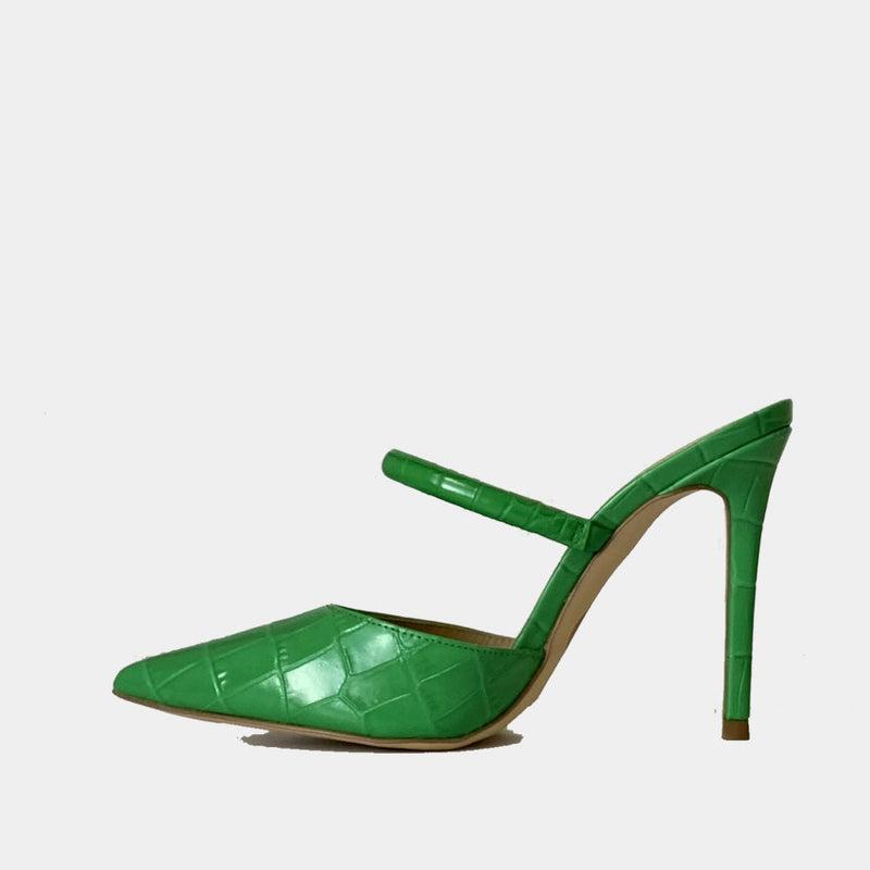 Escarpins Michael Kors Jessa Mule Pump - Cuir Croco Vert