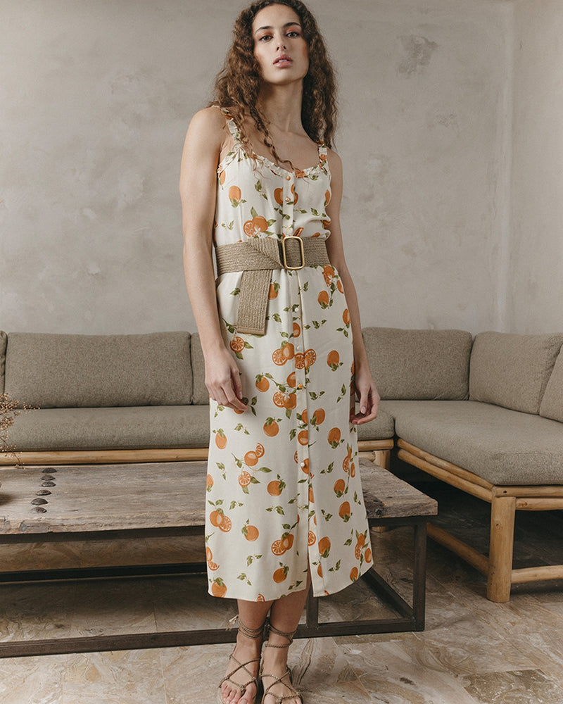 Vestido midi Jillian - Beige