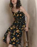 Vestido midi Jillian Negro