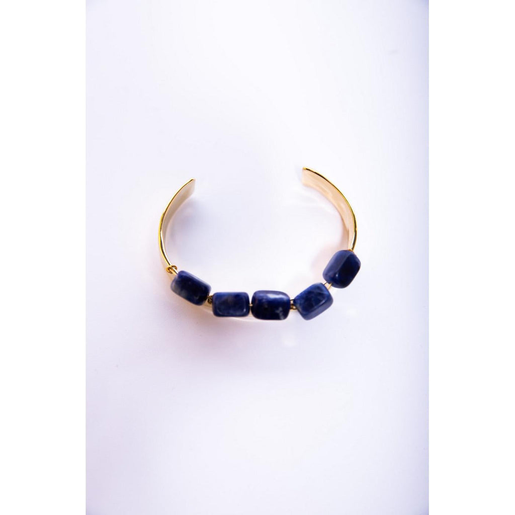 Bracelet Rough Nature Pulsera - Gold+Blue - Mujer