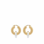 Rough Nature Earrings 4 - Gold+Light Pink - Women